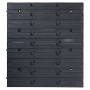 Aufbewahrungsboxen-Set mit 136 Teilen, Wandpaneele in Rot/Schwarz. von , Werkzeugschränke - Ref: Foro24-150815, Preis: 78,29 ...