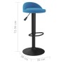Küchenhocker aus blauem Samt von , Küchenhocker - Ref: Foro24-333594, Preis: 63,88 €, Rabatt: %