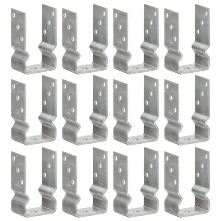 Zaunpfostenanker 12 Stück verzinkter Stahl silberfarben 8x6x15 cm von , Spikes zur Verankerung im Boden - Ref: Foro24-145331,...