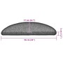 Treppenmatte 20 Stück dunkelgrau 56x17x3 cm von , Treppenmatten - Ref: Foro24-3365782, Preis: 59,50 €, Rabatt: %