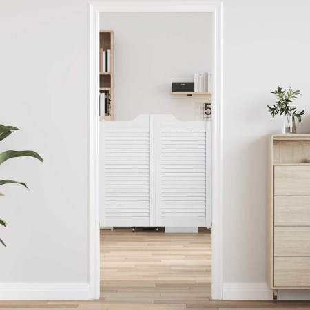 Puertas batientes diseño de lamas 2 par blanco 80x80 cm by , Doors for the home - Ref: Foro24-4107137, Price: 110,81 €, Disco...