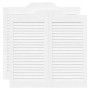 Puertas batientes diseño de lamas 2 par blanco 80x80 cm by , Doors for the home - Ref: Foro24-4107137, Price: 110,81 €, Disco...