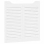Puertas batientes diseño de lamas 2 par blanco 80x80 cm by , Doors for the home - Ref: Foro24-4107137, Price: 110,81 €, Disco...