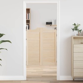 Swinging doors with slat design, 1 pair, 100x80cm, pine wood by , Doors for the home - Ref: Foro24-4107128, Price: 68,59 €, D...