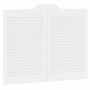 Schwingtüren mit Lamellen-Design, 1 Paar, weiß, 80x100 cm. von , Türen für zu Hause - Ref: Foro24-4107142, Preis: 83,21 €, Ra...