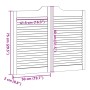 Schwingtüren mit Lamellen-Design, 1 Paar, weiß, 80x100 cm. von , Türen für zu Hause - Ref: Foro24-4107142, Preis: 83,21 €, Ra...