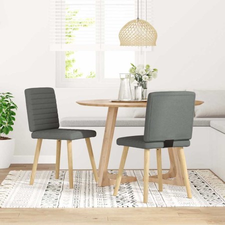 Sillas de comedor 2 unidades tela gris oscuro de , Sillas de comedor - Ref: Foro24-4101175, Precio: 104,42 €, Descuento: %