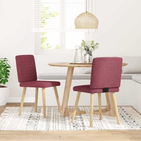 Dining chairs 2 units, red wine fabric by , dining chairs - Ref: Foro24-4101177, Price: 104,47 €, Discount: %