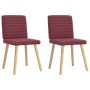 Esszimmerstühle, 2 Stück, Stoff in Weinrot. von , Essstühle - Ref: Foro24-4101177, Preis: 104,47 €, Rabatt: %