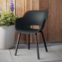 Silla de jardín Keter con patas de metal "Noa" 2 uds grafito