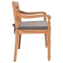 Batavia solid teak wood bench with dark gray cushion 120cm by vidaXL, garden benches - Ref: Foro24-316030, Price: 210,64 €, D...