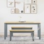 Panama 3-piece dining set made of solid gray pine wood by , Furniture sets for kitchens and dining rooms - Ref: Foro24-334517...