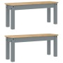 Panama 3-piece dining set made of solid gray pine wood by , Furniture sets for kitchens and dining rooms - Ref: Foro24-334517...