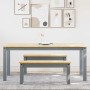 Panama 3-piece dining set made of solid gray pine wood by , Furniture sets for kitchens and dining rooms - Ref: Foro24-334518...