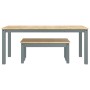 Panama 3-piece dining set made of solid gray pine wood by , Furniture sets for kitchens and dining rooms - Ref: Foro24-334518...