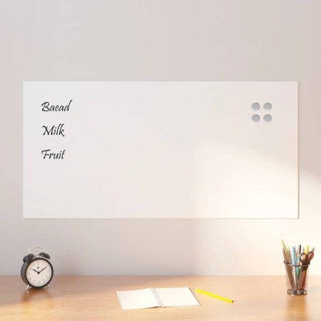 Pizarra magnética de pared vidrio templado blanco 100x50 cm by , White boards - Ref: Foro24-4008634, Price: 42,06 €, Discount: %