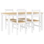 Panama 5-piece dining set made of solid white pine wood by , Furniture sets for kitchens and dining rooms - Ref: Foro24-33451...