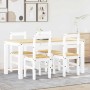 Essgruppe Panama, 5-teilig, aus massivem Kiefernholz in Weiß. von , Möbelsets für Küchen und Esszimmer - Ref: Foro24-3345181,...