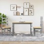 Panama 3-piece dining set made of solid gray pine wood by , Furniture sets for kitchens and dining rooms - Ref: Foro24-334519...