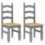 Esstisch-Set Panama, 3-teilig, aus massivem Kiefernholz in Grau. von , Möbelsets für Küchen und Esszimmer - Ref: Foro24-33451...
