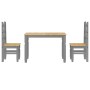 Panama 3-piece dining set made of solid gray pine wood by , Furniture sets for kitchens and dining rooms - Ref: Foro24-334519...