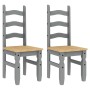 Esstisch-Set Panama, 3-teilig, aus massivem Kiefernholz in Grau. von , Möbelsets für Küchen und Esszimmer - Ref: Foro24-33452...