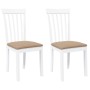Sillas de comedor con cojines 2uds madera maciza blanco caucho von , Essstühle - Ref: Foro24-4102394, Preis: 100,84 €, Rabatt: %