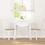Sillas de comedor con cojines 2uds madera maciza blanco caucho von , Essstühle - Ref: Foro24-4102394, Preis: 100,84 €, Rabatt: %