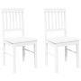 Sillas de comedor 2 unidades madera maciza de caucho blanco von , Essstühle - Ref: Foro24-4102431, Preis: 109,00 €, Rabatt: %