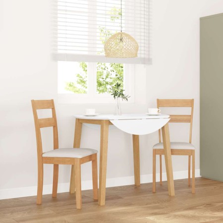 Esszimmerstühle mit Kissen, 2 Stück, massives Naturkautschukholz von , Essstühle - Ref: Foro24-4102382, Preis: 97,47 €, Rabat...