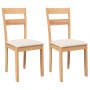 Esszimmerstühle mit Kissen, 2 Stück, massives Naturkautschukholz von , Essstühle - Ref: Foro24-4102382, Preis: 97,47 €, Rabat...