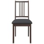 Esszimmerstühle mit Kissen, 2 Stück Massivholz Braun Kautschuk von , Essstühle - Ref: Foro24-4102396, Preis: 103,37 €, Rabatt: %