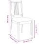Esszimmerstühle mit Kissen, 2 Stück Massivholz Braun Kautschuk von , Essstühle - Ref: Foro24-4102396, Preis: 103,37 €, Rabatt: %