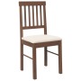 Esszimmerstühle mit Kissen, 2 Stück Massivholz Braun Kautschuk von , Essstühle - Ref: Foro24-4102425, Preis: 105,22 €, Rabatt: %