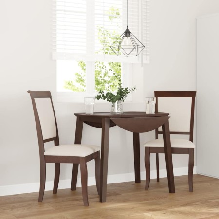 Esszimmerstühle mit Kissen, 2 Stück Massivholz Braun Kautschuk von , Essstühle - Ref: Foro24-4102486, Preis: 178,05 €, Rabatt: %