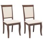 Esszimmerstühle mit Kissen, 2 Stück Massivholz Braun Kautschuk von , Essstühle - Ref: Foro24-4102486, Preis: 178,05 €, Rabatt: %