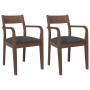 Esszimmerstühle mit Kissen, 2 Stück Massivholz Braun Kautschuk von , Essstühle - Ref: Foro24-4102508, Preis: 181,60 €, Rabatt: %