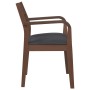 Esszimmerstühle mit Kissen, 2 Stück Massivholz Braun Kautschuk von , Essstühle - Ref: Foro24-4102508, Preis: 181,60 €, Rabatt: %
