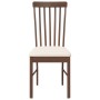 Esszimmerstühle mit Kissen, 2 Stück Massivholz Braun Kautschuk von , Essstühle - Ref: Foro24-4102499, Preis: 122,92 €, Rabatt: %