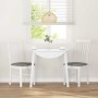 Dining chairs with cushions 2 units solid white rubber wood by , dining chairs - Ref: Foro24-4102503, Price: 122,29 €, Discou...