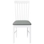 Dining chairs with cushions 2 units solid white rubber wood by , dining chairs - Ref: Foro24-4102503, Price: 122,29 €, Discou...