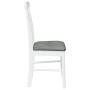 Dining chairs with cushions 2 units solid white rubber wood by , dining chairs - Ref: Foro24-4102503, Price: 122,29 €, Discou...
