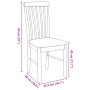Sillas de comedor con cojines 2 uds madera maciza caucho von , Essstühle - Ref: Foro24-4102501, Preis: 122,92 €, Rabatt: %