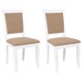 Sillas de comedor con cojines 2uds madera maciza blanco caucho von , Essstühle - Ref: Foro24-4102490, Preis: 178,05 €, Rabatt: %