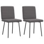 Sillas de comedor 2 unidades cuero sintético gris by , dining chairs - Ref: Foro24-4101168, Price: 88,00 €, Discount: %