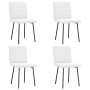 Sillas de comedor 4 unidades cuero sintético blanco de , Sillas de comedor - Ref: Foro24-3315272, Precio: 171,19 €