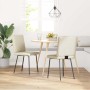 Sillas de comedor 2 unidades cuero sintético crema de , Sillas de comedor - Ref: Foro24-4101114, Precio: 90,99 €