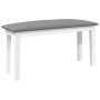 Bank 90 cm Massivholz weißer Kautschuk von , Ess- und Küchenbänke - Ref: Foro24-4102597, Preis: 73,86 €, Rabatt: %