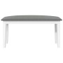 Bank 90 cm Massivholz weißer Kautschuk von , Ess- und Küchenbänke - Ref: Foro24-4102597, Preis: 73,86 €, Rabatt: %