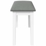 Bank 90 cm Massivholz weißer Kautschuk von , Ess- und Küchenbänke - Ref: Foro24-4102597, Preis: 73,86 €, Rabatt: %